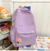 Mochila Impermeable de Nylon para Mujer Bolsa de Viaje Femenina Mochila Escolar para Niñas Adolescentes Bolsa de Libros de Color Sólido - details 37