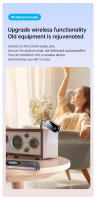 Transmisor y receptor estéreo con Bluetooth 5,4, 2 en 1, 3,5mm, AUX, adaptador inalámbrico de Audio para avión, micrófono para TV, PC, auriculares, coche y avión - details 10