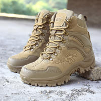 Botas de Combate de Alta Calidad Para Hombre Zapatos de Trabajo de Cuero Genuino Adecuados Para Senderismo Camping y Montañismo - details 14