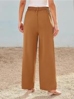 Cargo de cintura alta para mujer Pantalones rectos primavera-otoño - details 16