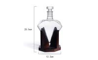Botella de vino de diamante de alta calidad de 850 ml, soporte de madera, tapón hermético, adecuada para varios tipos de alcohol, regalos - details 1