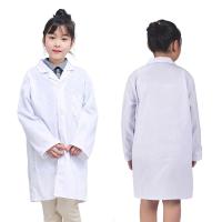 Abrigo de laboratorio blanco para niño y niña, uniforme de manga larga con bolsillos, ropa de trabajo para médico y enfermera, color blanco puro, verano y primavera - details 2