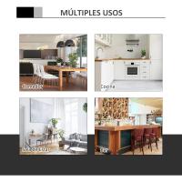 Mesa de Bar Regulable en Altura con Base Redonda y Antideslizante para Cocina Comedor Ø60x69-93 cm Blanco - details 6