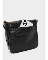 Bolso de mensajero de un hombro, nuevo bolso de axila para mujer, bolso de cuero suave blanco y negro. - details 18