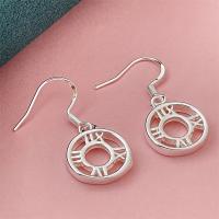 Pendientes ondulados chapados en plata, joyería de moda femenina, estilo minimalista, regalo de Navidad. - details 12