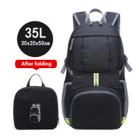 Mochila impermeable plegable de 35L, bolsa ligera de almacenamiento para exteriores, con estampado sólido, para acampar, montañismo y viajes - details 3
