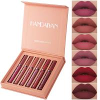 Juego de brillo de labios para mujer, lápiz labial mate, maquillaje de esmalte de labios impermeable de larga duración, Kit de brillo de labios Nude, taza antiadherente, 6 colores - details 29