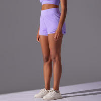 Hamidou-pantalones cortos de Yoga para mujer, Shorts de malla transparente, ajustados, transpirables, de secado rápido, para gimnasio - details 17