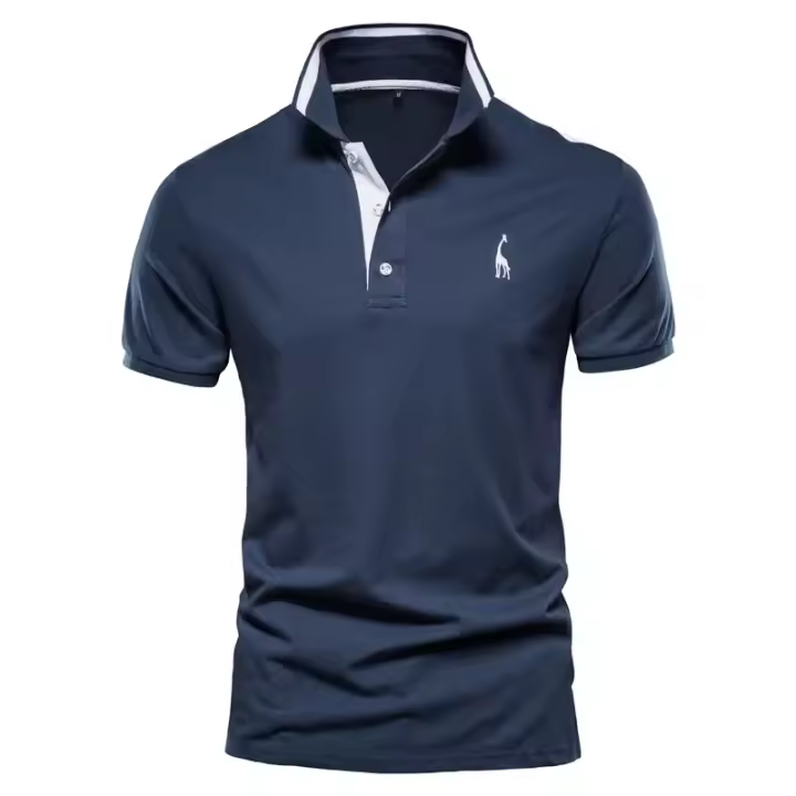 polos hombre manga corta ropa hombre día del padre Polos de algodón para hombre Polos de manga corta con bordado de jirafa para hombre Polos de diseño de marca de alta calidad Ropa para hombre - 1