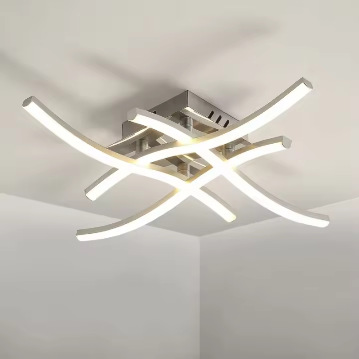 Lámpara de Techo LED Moderna de 24W 4 Paneles LED Incorporados Luz Blanca Neutra 4000K - 1