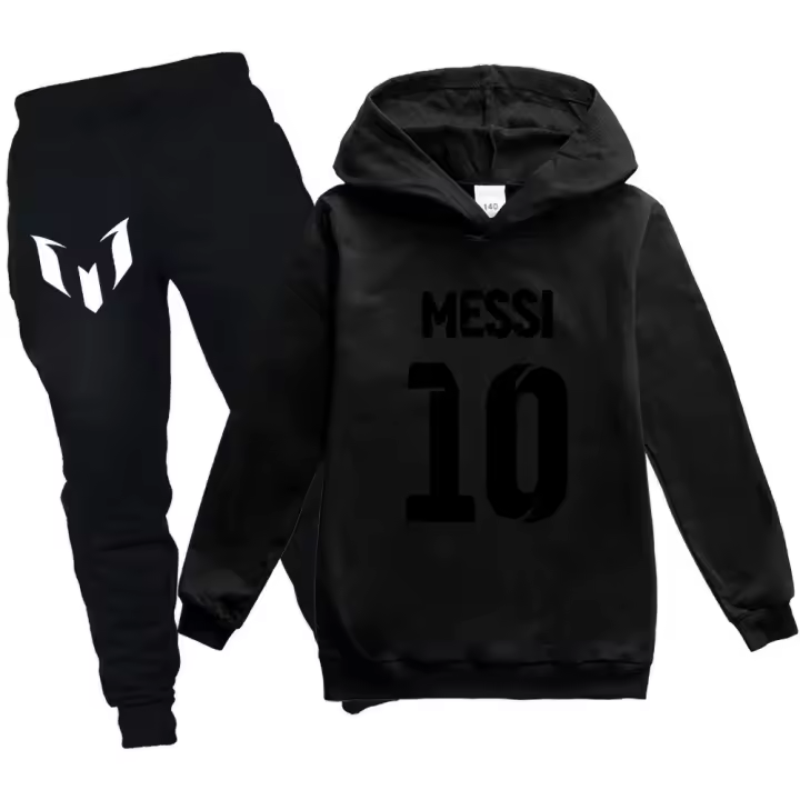 LOLANTA Chándal de 2 piezas para niñas con capucha y pantalón activo para correr, ropa de baile de hip hop - 1