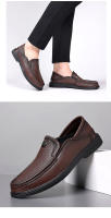 Nuevos zapatos de los hombres de piel de oveja zapatos de cuero de los hombres de un pedal zapatos casuales de los hombres de cuero genuino de mediana edad papá masculino de suela suave zapatos individuales - details 13