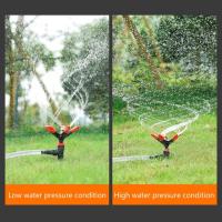 Aspersor de agua automático para jardín, rociador de césped de plástico con 3 boquillas, rotación de 360 grados - details 5
