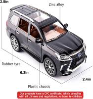 LX570 1/32 Coche SUV de Carretera Fuera del Camino Juguete de Metal Moldeado con Sonido y Luz, 6 Puertas Abiertas para Niños Niña Regalo Perfecto - details 2