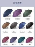 Heaven Long Pole Mango recto Protector solar Paraguas soleado semiautomático Raingear de doble propósito para hombres y mujeres - details 8