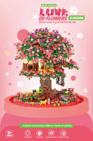 Seasonal Building Block Toy Flower with Dust Cover DIY Treehouse Model Bricks with Light Ornament Romantic Gift for Girlfriend - details 8