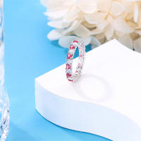 Anillos de circonia cúbica para mujer, Plata de Ley 2024 925 auténtica, cielo estrellado, amor, joyería de compromiso de boda, regalo de cumpleaños - details 19