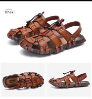 Sandalias suaves de verano para hombre, zapatillas informales de cuero para exteriores, antideslizantes, ligeras y cómodas, zapatos deportivos de playa - details 21