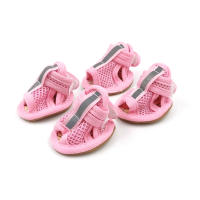 Zapatos de verano para perros pequeños, sandalias reflectantes transpirables antideslizantes, calcetines para mascotas, zapatillas para cachorros, Chihuahua, Yorkie, botas para exteriores - details 3