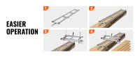 SucceBuy Sistema de guía de molino de riel de 9 pies, guía de fresado ajustable de aluminio con 4 kits de barras transversales para molinos de motosierra, ideal para constructores y carpinteros - details 4