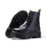 Suelas gruesas con botas de pelo, cremalleras laterales, botines cortos de mujer británica, suelas pastel, botas de trabajo y zapatos de algodón - details 2