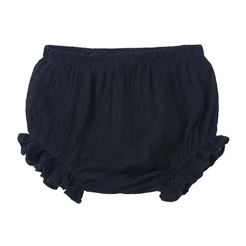 Pantalones cortos de verano para niñas, bombachos de algodón suave y lino, Color sólido, 6 a 24 meses, novedad de 2025 - 1