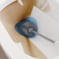 Cepillo De Inodoro De Silicona 1 Set Herramienta De Limpieza Rápida Accesorios De Baño Cepillo De Limpieza Montado En La Pared O Soportado En El Suelo - details 5