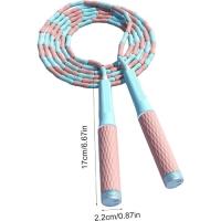 Cuerda de saltar con cuentas segmentadas, longitud ajustada, enredos libres, cuerda de Fitness para niños, hombres y mujeres - details 4