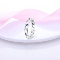 925 anillos de plata de ley para mujeres anillo de la estrella de la luna anillo de ojo malvado anillo de Zirconia cúbde color anillos de declaración apilables para mujeres tamaño 12-19.5 - details 2