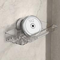 Estante de ducha con ventosa transparente, estante de drenaje para fregadero sin taladro, organizador de ducha de gran capacidad extraíble para cocina - details 4