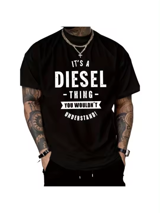 Camiseta Casual para Hombre con Estampado Destacable 100% Algodón, Ligera, Corte Regular, Cuello Redondo, Cómoda para el Verano y Regalos - 1