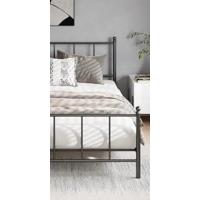 Cama de Metal Plateforma Longitud de 150x200 cm, Altura de 36cm, Almacenamiento de Almacén Bajo de la Cama Negro - details 6