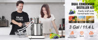 SucceBuy Moonshine Destilador de alcohol de agua quieta 3 galones con bomba de agua de acero inoxidable - details 0
