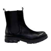 Botas Chelsea de cuero cómodas para hombre, suela suave negra de moda, punta redonda de invierno - details 1