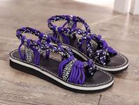 Sandalias de Playa para Mujer Verano Cinturón de Cuerda de Colores Mixtos Comodidad Casual - details 6