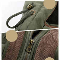 Parkas de ocio para hombre, chaqueta gruesa de lana con sombrero extraíble a la moda, Color sólido, a prueba de viento, abrigos cálidos, invierno, 2024 - details 7