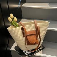 Bolso de mano tejido de paja para vacaciones de viaje de verano, bolso de playa de gran capacidad para mujer, bolso de mano artesanal de moda para vacaciones - details 3
