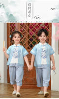 Disfraz Tang, conjunto chino para niños, estilo veraniego, Hanfu mejorado de estilo antiguo para niñas, recitación de Guzheng del Día del Niño - details 7