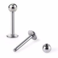 Piercing de acero inoxidable para la nariz para hombre y mujer, Piercing de labios, Barra de Labret colorida, 2 piezas, 316L - details 2