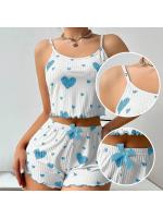 Conjunto de Pijamas para Mujer de 2 Piezas Ropa de Dormir Suave sin Mangas y Pantalones Cortos - details 9