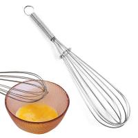 Batidor de huevos de acero inoxidable, batidor Manual de alambre con globo, mezclador de leche, crema, mantequilla, utensilio de cocina para hornear - details 1