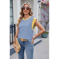 BUNO- Blusas informales holgadas a rayas para mujer, moda de verano 2025, camisas y blusas Vintage de gran tamaño para mujer, Top elegante juvenil para mujer - details 19
