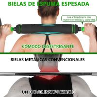 Mancuernas Ajustables 10/15/20/30/40 KG Juego de Pesas 3en1 con Barra Recta y Curva, Mangos Antideslizantes, Kit Mancuernas para Gimnasio en Casa - details 5