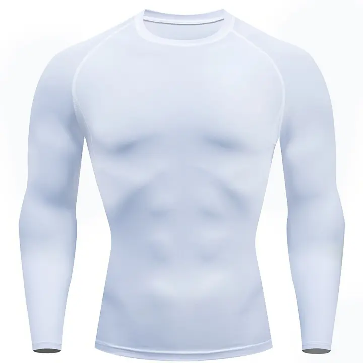 Men's Long Sleeve Compression Shirts: Perfect For Workouts & Yoga - Quick Dry & Breathable! - 1