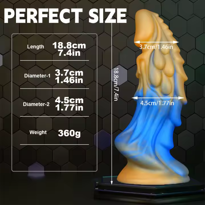 Silicona líquida de colores mezclados, gran simulación con forma irregular, tapón anal vestibular, pene falso para productos de mujer - 1