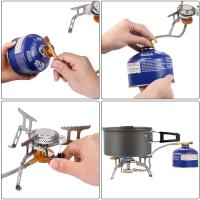 Estufa de gas para acampar, quemador exterior, calentador de alta potencia, cocina, barbacoa, artículos de viaje, equipo de picnic - details 3