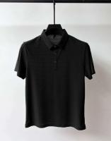 Polo de seda helada para hombre, camiseta de manga corta de malla transpirable de alta gama, ropa deportiva informal de color sólido de alta calidad - details 7