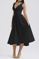 2025 nuevos modelos de primavera y verano, vestido de tirantes ajustado, vestido de temperamento con cuello en V estampado informal europeo y americano - details 19