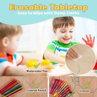 Juego de Mesa y 2 sillas para niños, Altura Ajustable, Juego de Mesa y Silla para niños de 3 a 8 años, fácil de Limpiar, Aprobado por CPC y CE (Juego de 3 Piezas), Color Azul - details 23