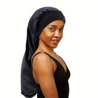 Gorros de Seda Largos para Mujeres Gorro de Dormir de Ancho Elástico con Diadema de Cuidado del Cabello Braids de Peluqua Natural - details 0